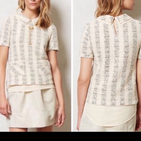 Anthropologie Postmark 'Cadence' Top Size S - Picture 1 of 5